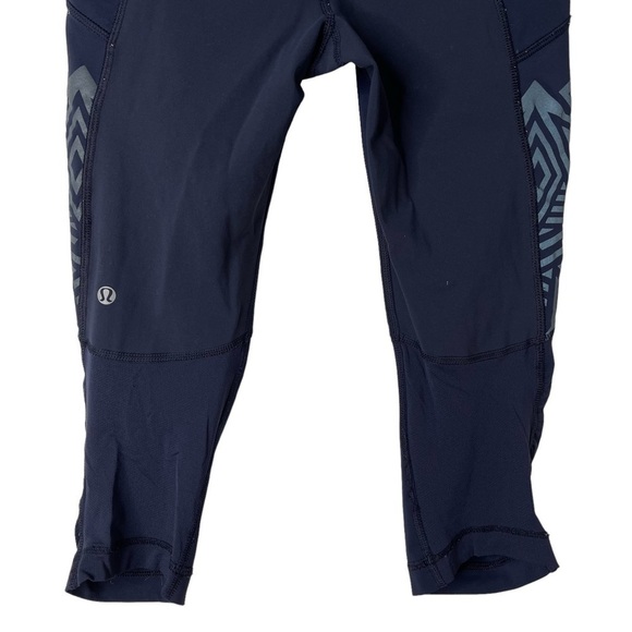 Lululemon Crop Legging Womens 4 Stash It Crop Pant Athletic Gym Work Out Run - Picture 7 of 9
